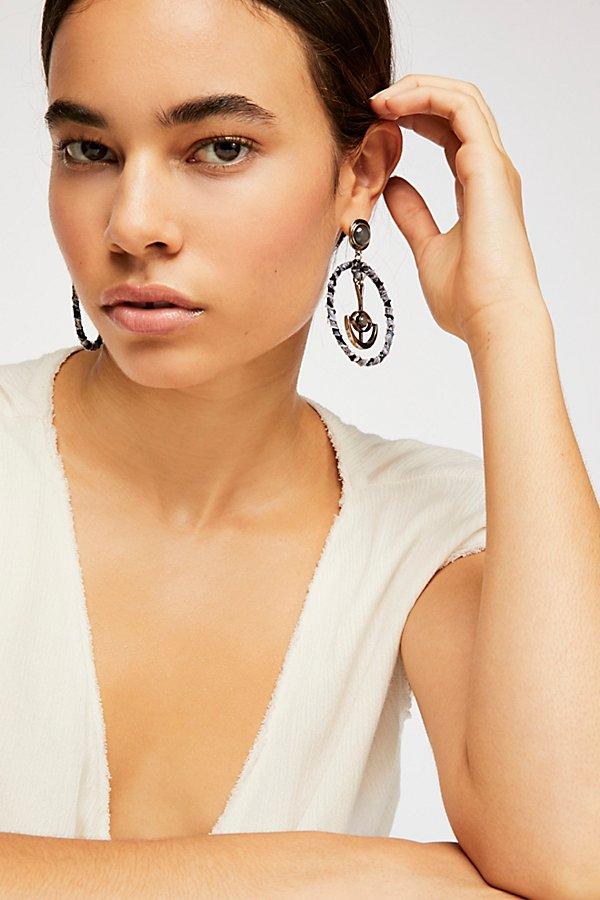 Fabric Wrapped Pendulum Earrings By Free People